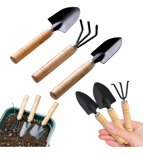 Kit De Ferramentas De Jardinagem Com 3 Peças