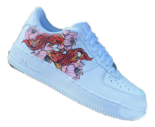 Zapatillas Flores Y Peces Customizada Nik