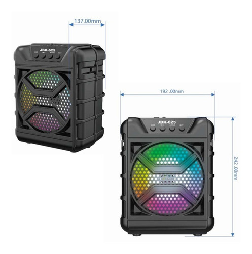 Imagen 3 de 3 de Parlante Bafle Speaker Bluetooth Con Luces Led