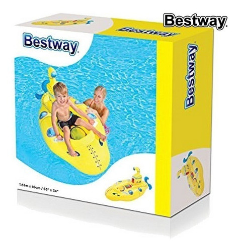 Colchoneta Inflable Bestway Forma De Submarino Amarillo