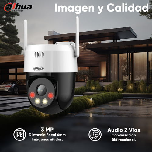 Kit de Videovigilancia Cronos Cámara Dahua IP PT PICOO-A39U-DA 3MP Audio Bidireccional WiFi + MicroSD 256 GB + Accesorios - Kit Cámara Inteligente PICOO-A39U-DA-256GB (MicroSD WD Purple 256GB)