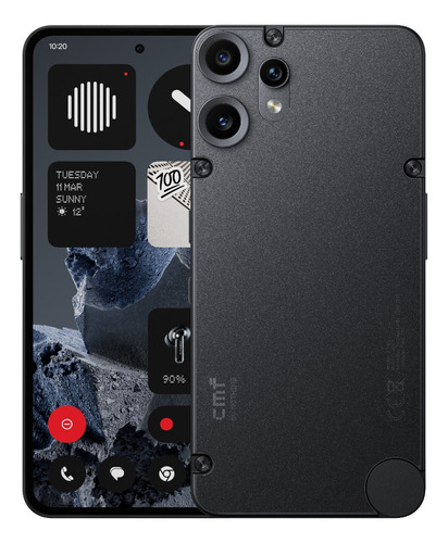 Cmf By Nothing Cmf Phone 2 Pro Telefóno 5g 8 Gb Ram 256 Gb Rom Mediatek Dimensity 7300 Pro Celular 6.77'' Amoled Pantalla Triple 50mp Cámaras Nfc Color Negro