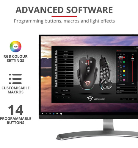 Trust Gaming Gxt 970 Morfix Ratón Para Gaming