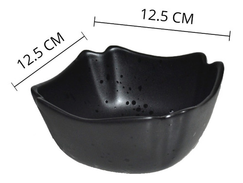 Compotera Cerámica Negro Opaco Brillante Cazuela Cuenco