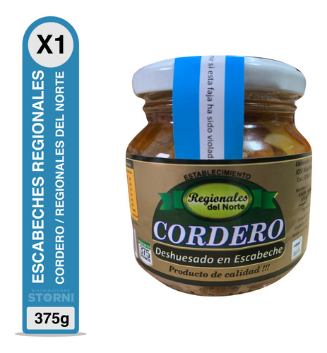 Cordero En Escabehe X375g Regionales Del Norte