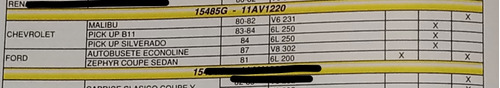 Correa En V Alt-dh-a/a 15485/ Chevrolet Malibu  Pickup-ford 