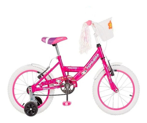 Imagen 1 de 1 de Bicicleta Rodado 16 Bmx Nena Rosa Princes Topmega  Fas A12