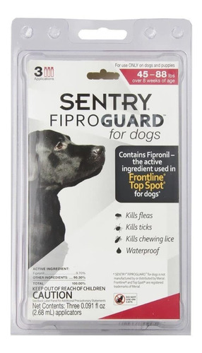 Sentry Pet Care Fiproguard For Dogs, Flea And Tick Preventio