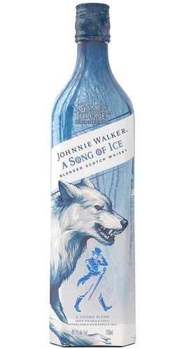 Imagen 1 de 8 de Whisky Johnnie Walker A Song Of Ice 750ml Game Of Thrones 