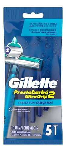 Máquina Para Afeitar Gillette  Presto Ultragrip 2 Sobre X5u