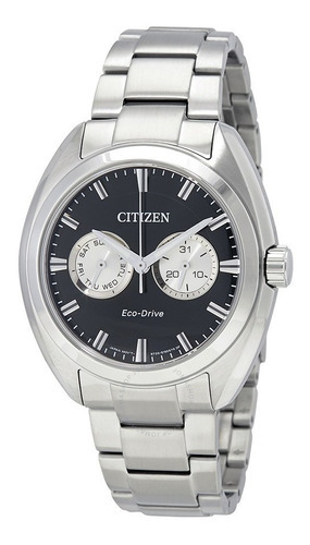 Reloj Citizen Hombre Eco Drive Bu401056e Color de la malla Plateado Color del bisel Plateado Color del fondo Negro/Plateado