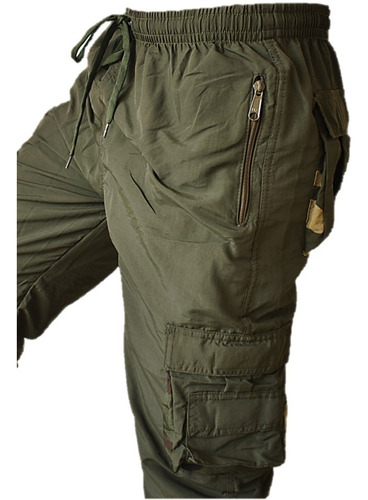 Sudadera Verde Hombre Combinado Militar