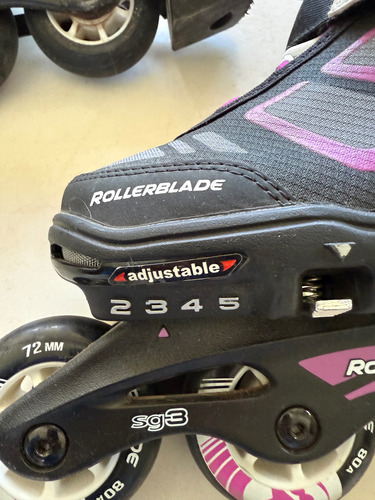 Rollerblade Spitfire G Sg3 72mm, Ajustable Niñas 21 A 23cm Ajustable 21 A 23cm 7.2 Cm Negro
