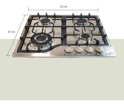 Parrilla Estufa De Gas Lp Natural Acero Inox Stay Elit 120v