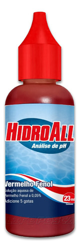 Reagente Para Análise De Ph Vermelho Fenol Hidroall - 23 Ml