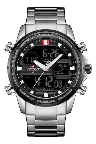 Reloj Naviforce Nf9138 Analógico Y Digital De Acero