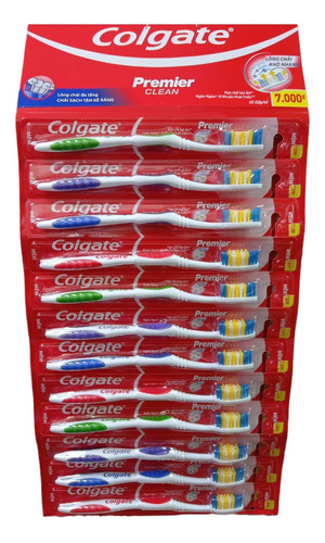 Pack X 12 Cepillos De Dientes Colgate Premier Clean Mediano