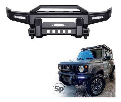 Defensa Delantera Con Placa De Winch Para Suzuki Jimny 2020+