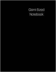 Giantsized Notebook 600 Ruled Pages, Matte Black Cover Desig