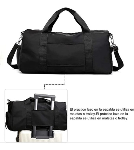 Imagen 3 de 3 de Bolso De Viaje, Deportivo Con Enganche Para Tu Maleta