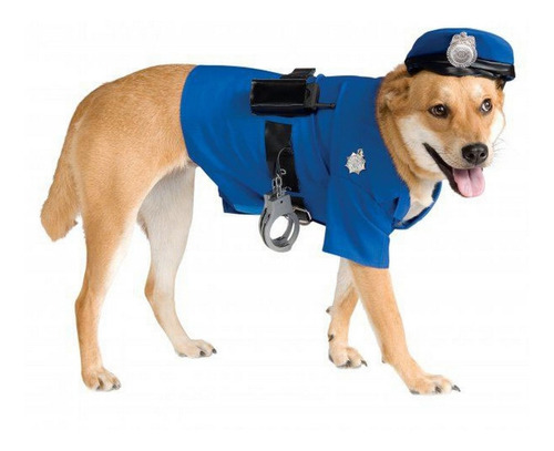 Disfraz De Policía Talla 2xlarge Para Perro- Halloween