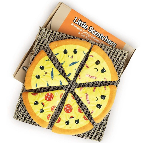 Little Scratchers - Juego De Juguetes De Pizza Para Gatos (g