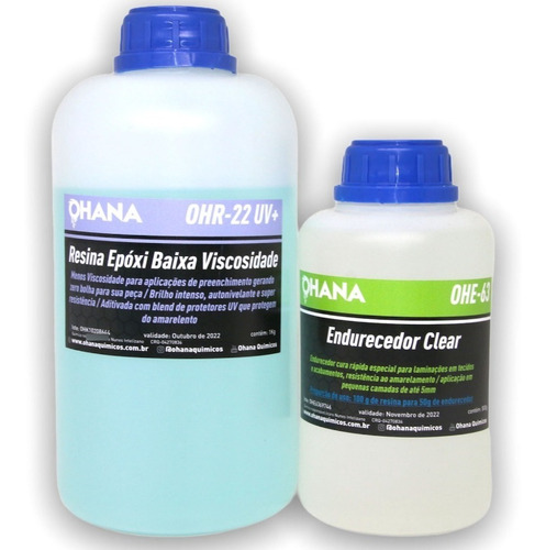Imagem 1 de 6 de Resina Epoxi Incolor De Baixa Viscosidade Uv+ Kit Com 1,5kg