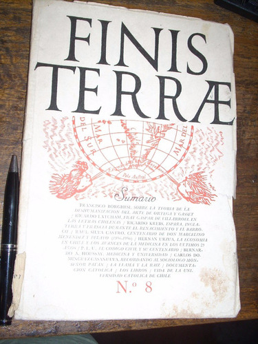 Revista Finis Terrae Nº 8 1955 Sumario En Foto Buen Estado