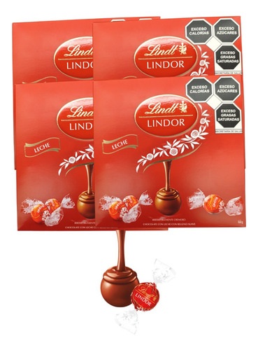 Chocolate Lindor Lindt 7 Caja 168g C/u Suizo Relleno Suave