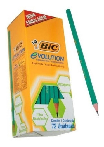 Caixa Com 72 Lapis Bic Evolution Com Borracha