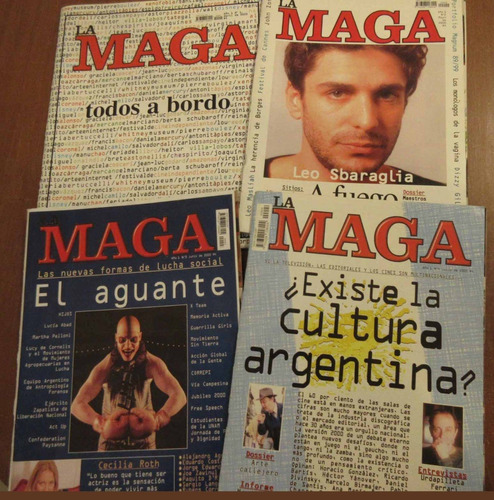 Lote 4 Revistas La Maga Numeros 1 A 4 Año 2000 Arte Musica