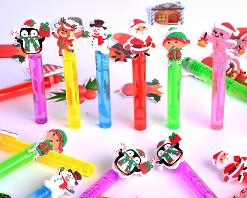24 Varitas De Burbujas Para Fiestas De Navidad Para Niños, J