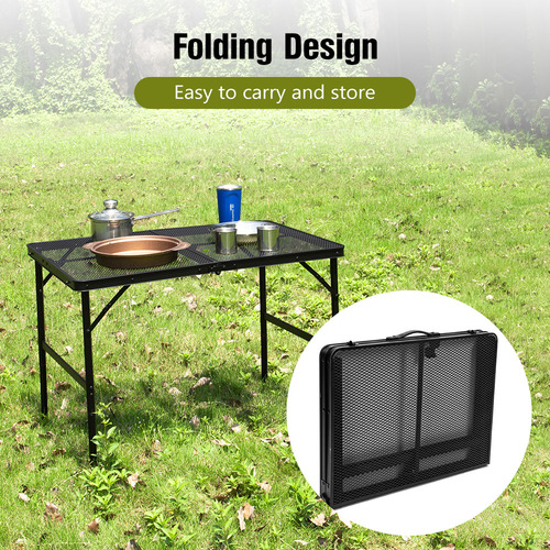 Mesa Plegable Portátil Para Acampar Con Altura Ajustable