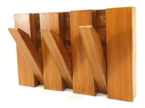 Perchero De Pared 3 Ganchos Madera Rebatible Diseño Nórdico