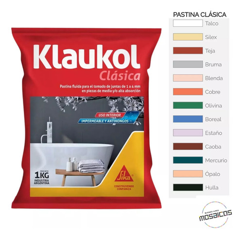 Klaukol Pastina Fluida X 1 Kg Clasica Junta 1 A 4 Mm