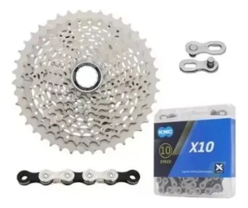 comprar Cassete Shimano Deore M4100 11\u002F42d 10v Corrente Kmc X10 20v