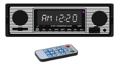 Bluetooth Vintage Car Radio Reproductor Mp3 Estéreo Estéreo