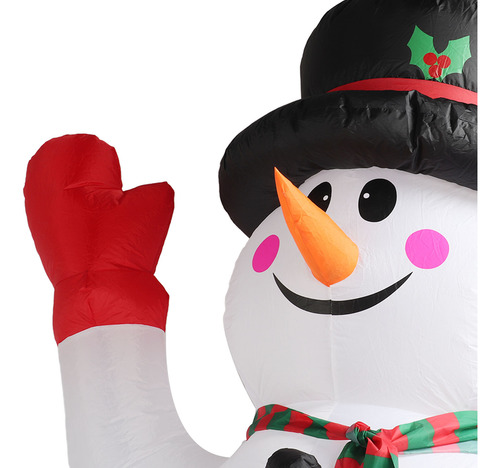 Muñeco De Nieve Inflable Navideño De 8 Pies De Altura, Infla