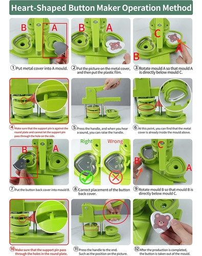 Máquina Para Hacer Botones En Forma De Corazón (3ª Genera...