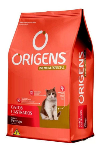 Origens Ração Para Gatos Adultos Castrados Sabor Frango 1kg