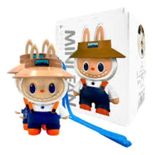 Ventilador Manual De Figura Labubu 10 Cm 50 Agua Blanca Plástico 2
