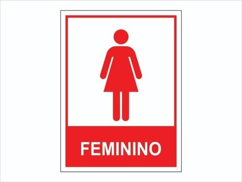 Imagem 2 de 3 de Kit Placas Banheiro Masculino 20 Pç /banheiro Feminino 20 Pç