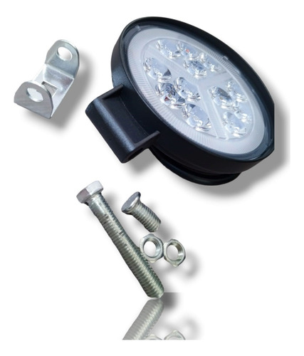 Faro Led Redondo Blanco 4.5puLG Con Drl + 48w + Profundidad.