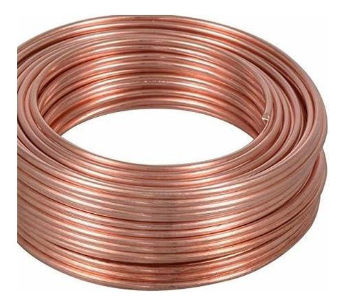 Alambre - 10 Ga Solid Bare Copper Round Wire 50 Ft. Coil (d