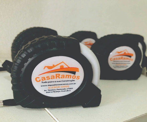 Kit 50 Chaveiro Trena 3 Metros Personalizado 4 Cores