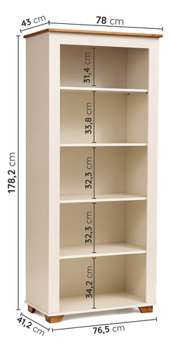 Estante Para Livros 4 Prateleiras Ananda Cabecasa Aa
