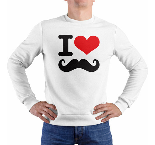 Polera I Love Mustache (d0468 Boleto.store)