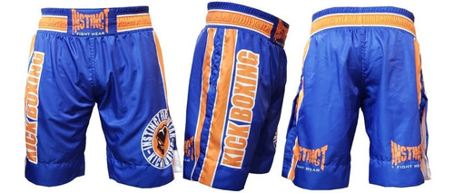 Short De Muay Thai - Kick Boxing - Marca Rihen - Mma Azul