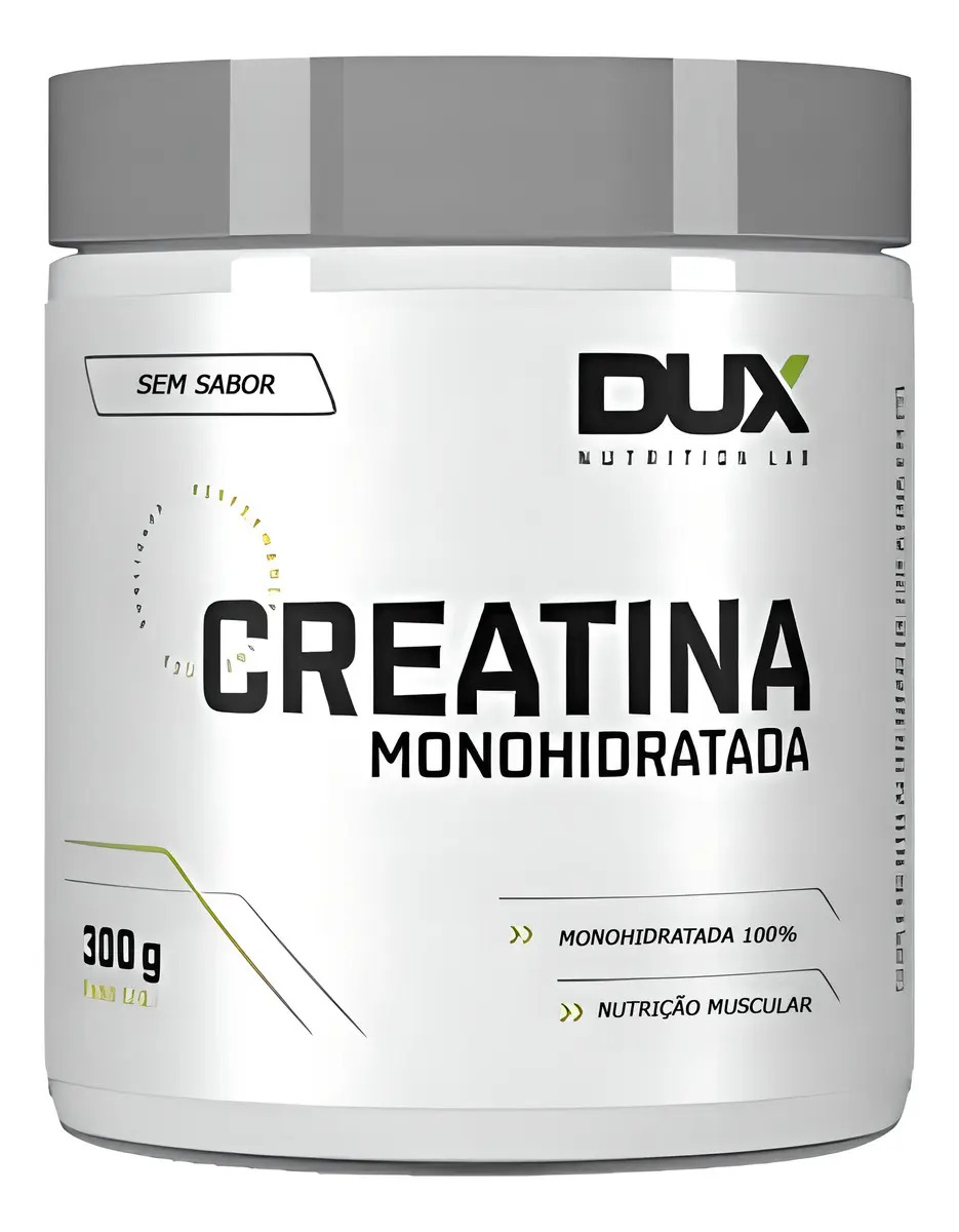 Pote Creatina Monohidratada 100% Pura 300g Dux Nutrition Sem Sabor em Po — R$ 121,53 em Mercado Livre, 10% OFF
