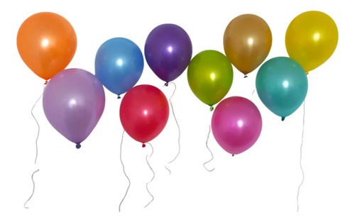 Globos Latex Perlados Premium 10 Pulgadas X50 Unidades Naranja Perlado
